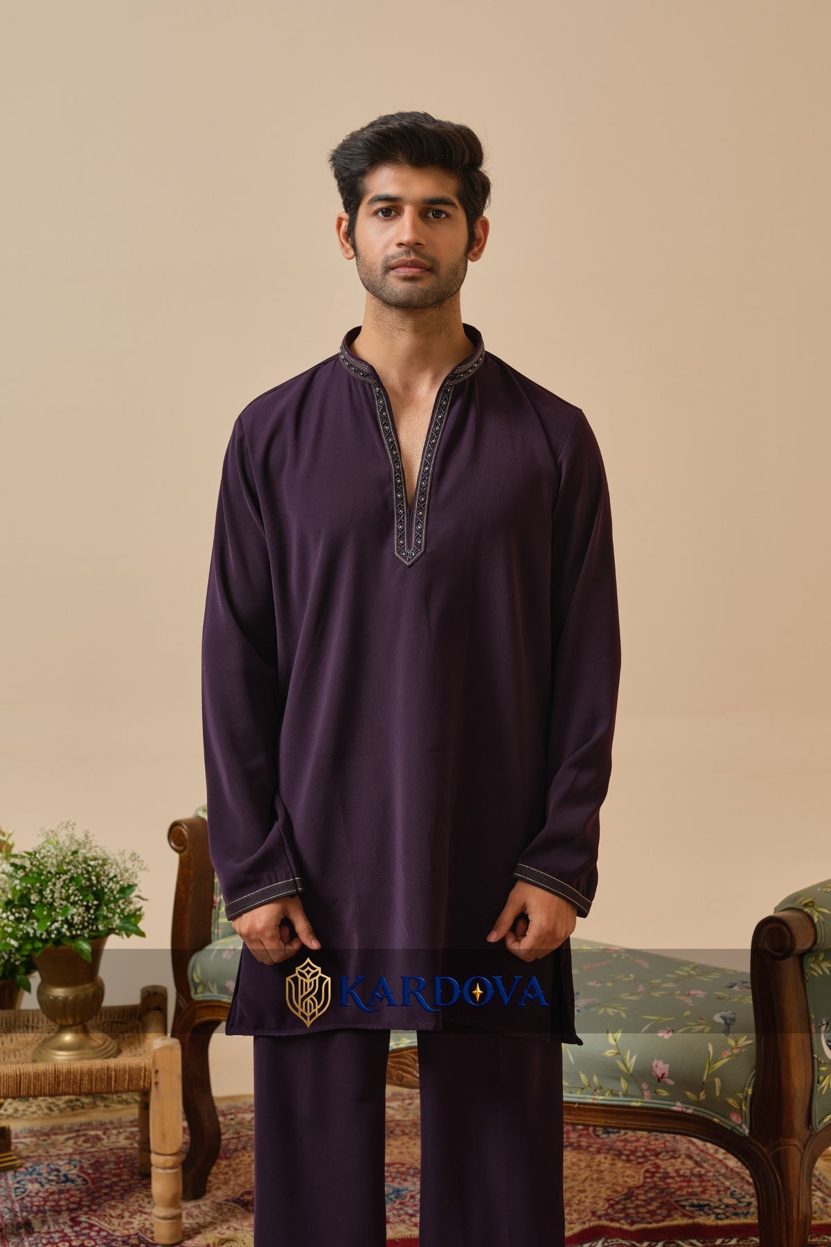 Classic Purple Kurta