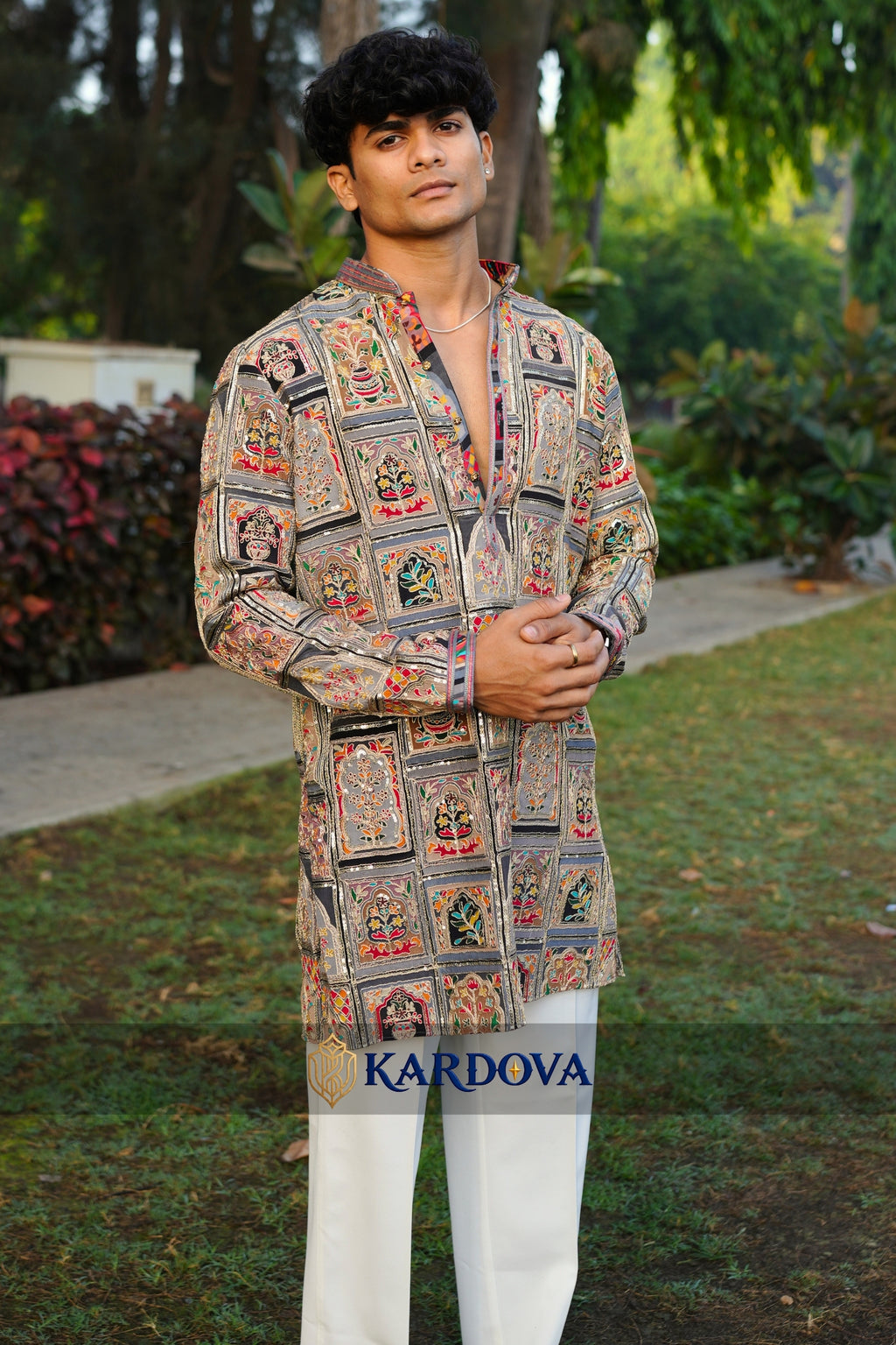 Multi Color Short Kurta with Premium Korean Pant
