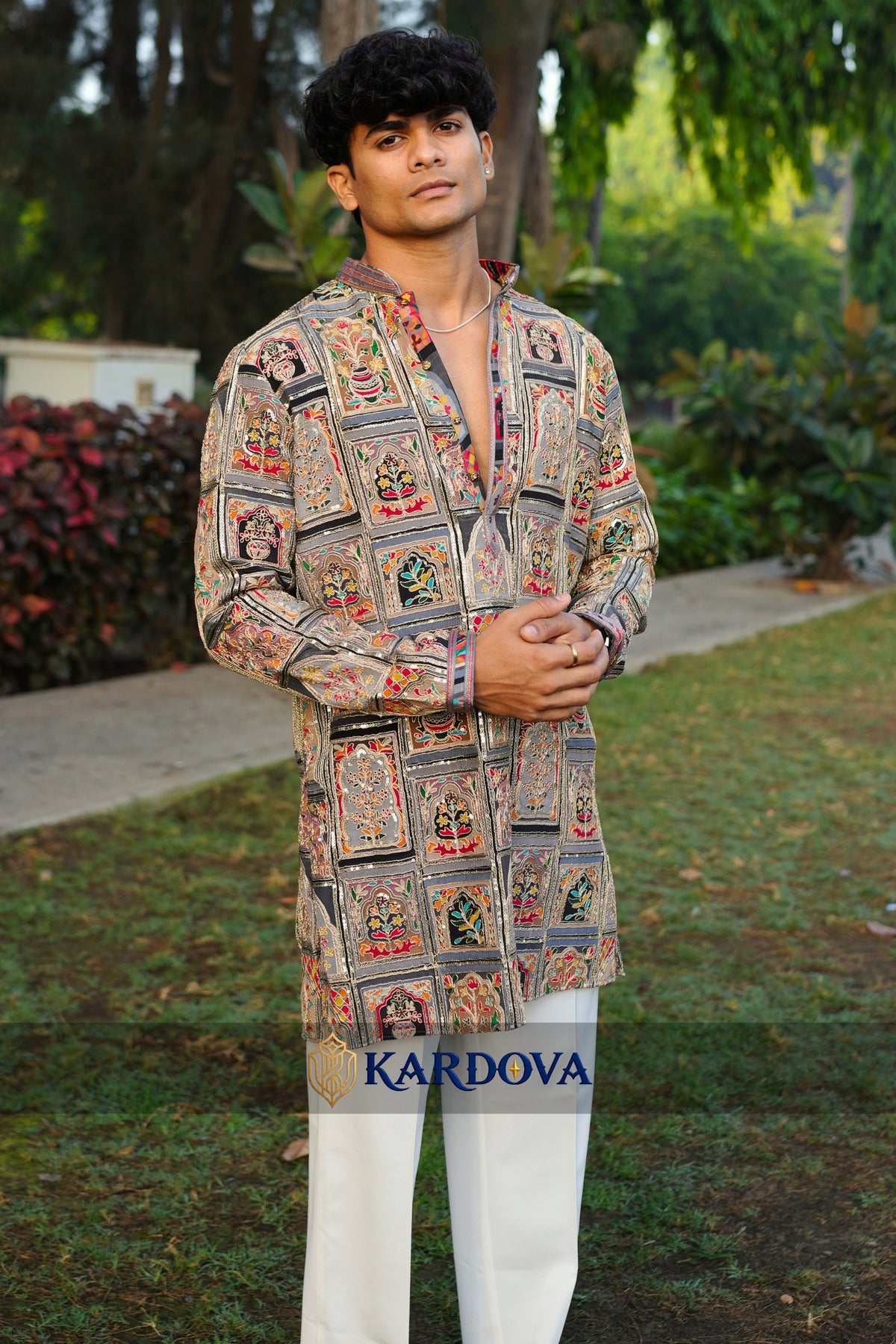 Multi Color Short Kurta with Premium Korean Pant