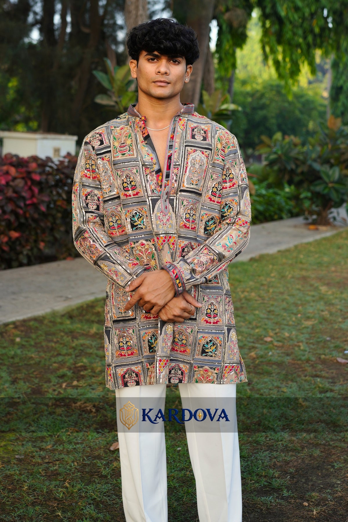 Multi Color Short Kurta with Premium Korean Pant
