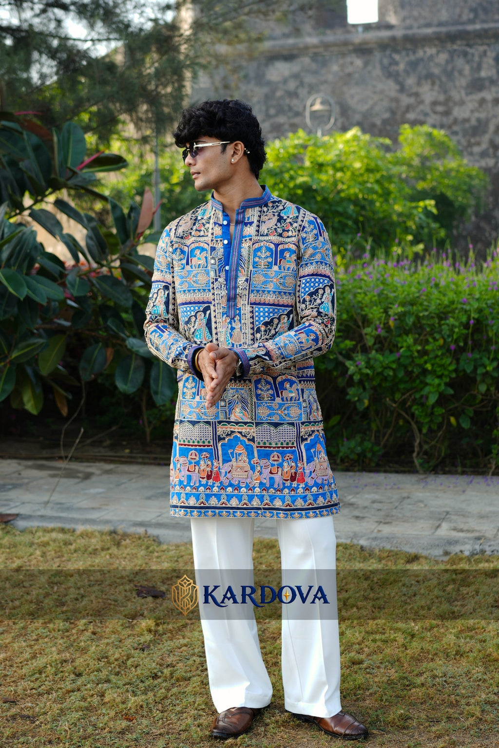 Blue Designer Kurta For Modern Mens