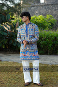 Blue Designer Kurta For Modern Mens